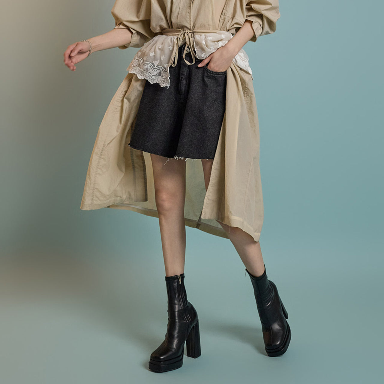 PJ573 喇叭牛仔裤