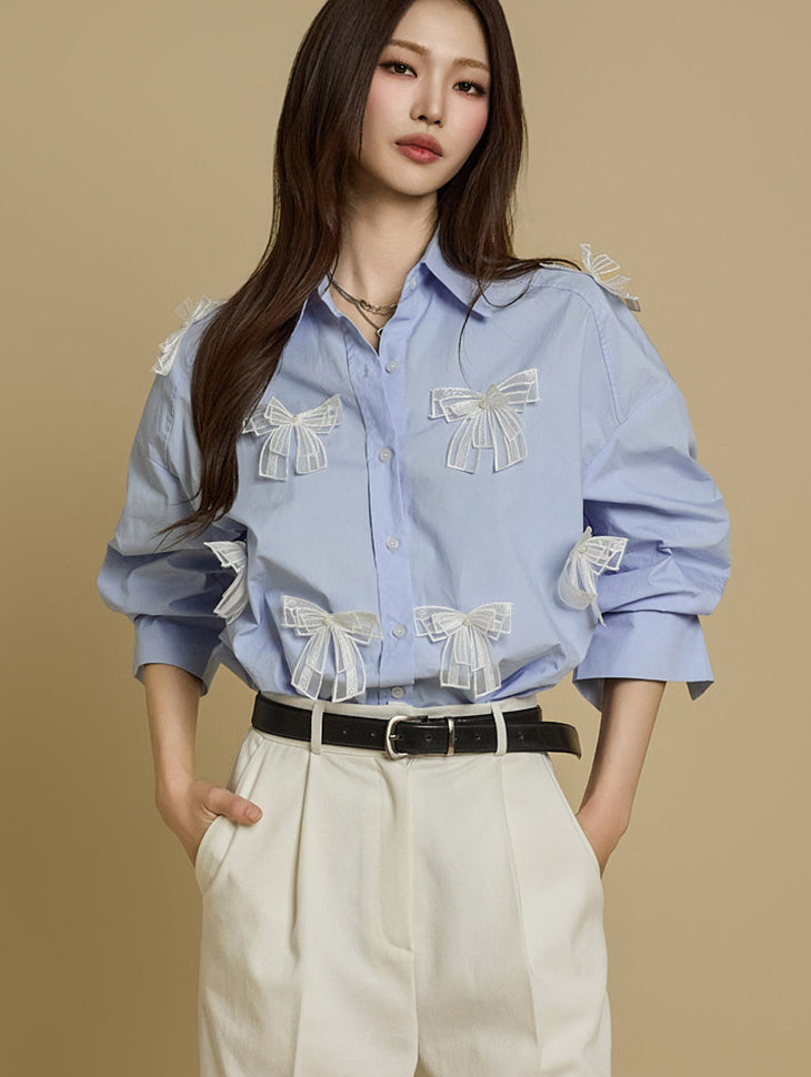 S748 リボンシャツ