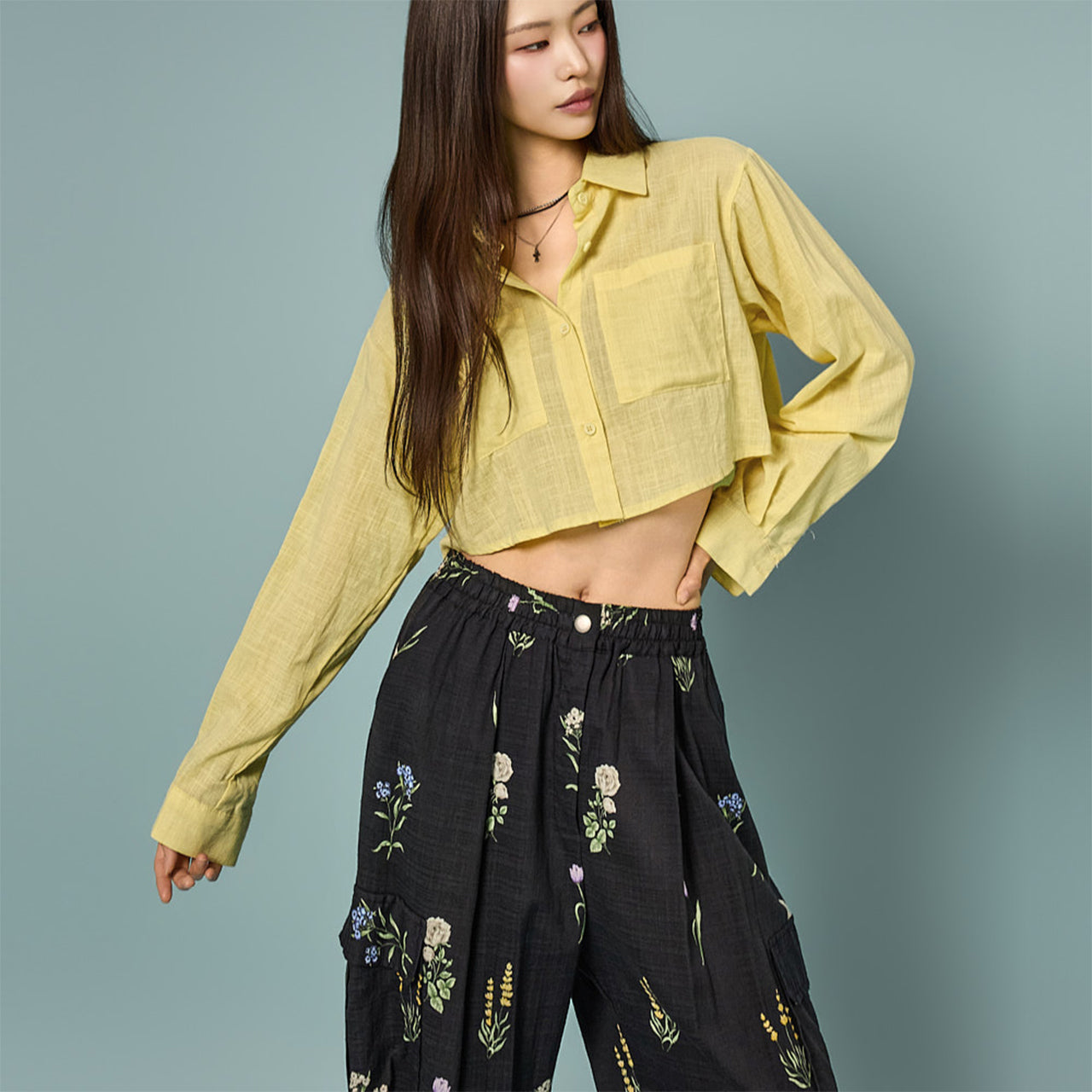 S902 Pocket Crop Shirts