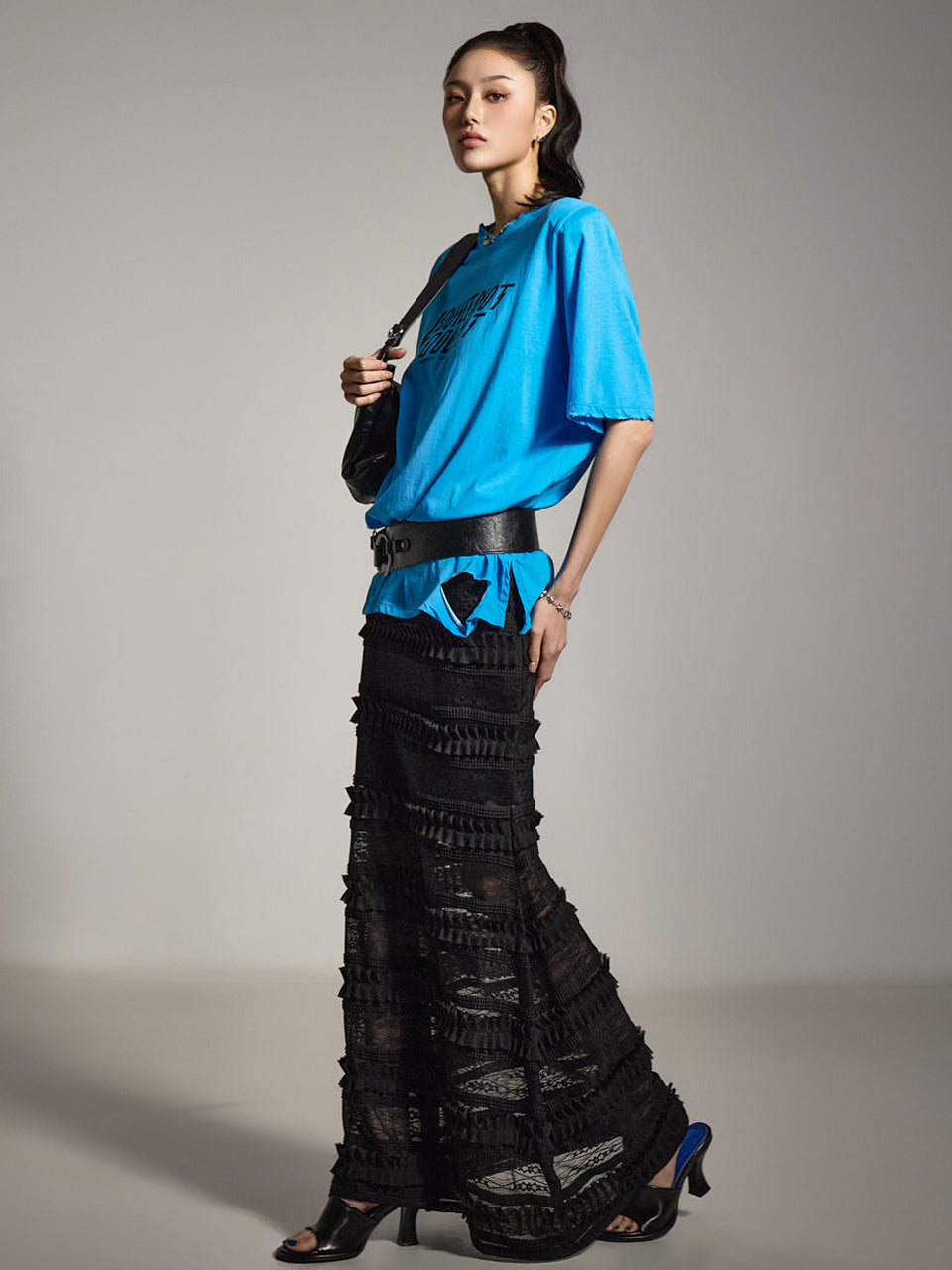 SK2922 Sheer Frill Skirt