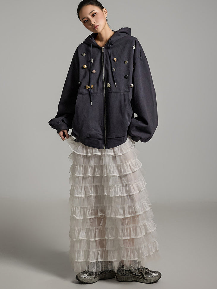 SK2945 蕾丝层叠裙