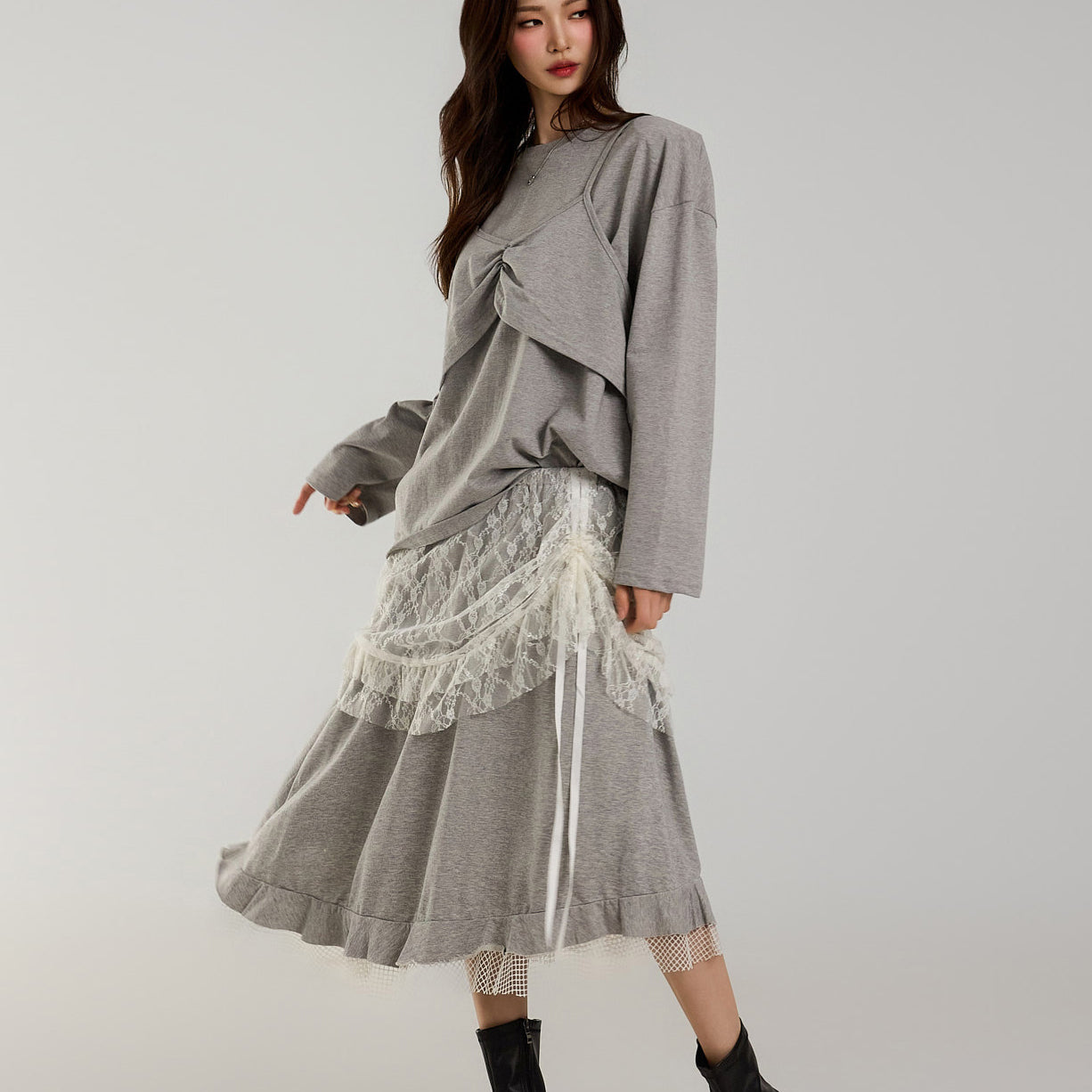 SK2949 レースアシンメトリースカート