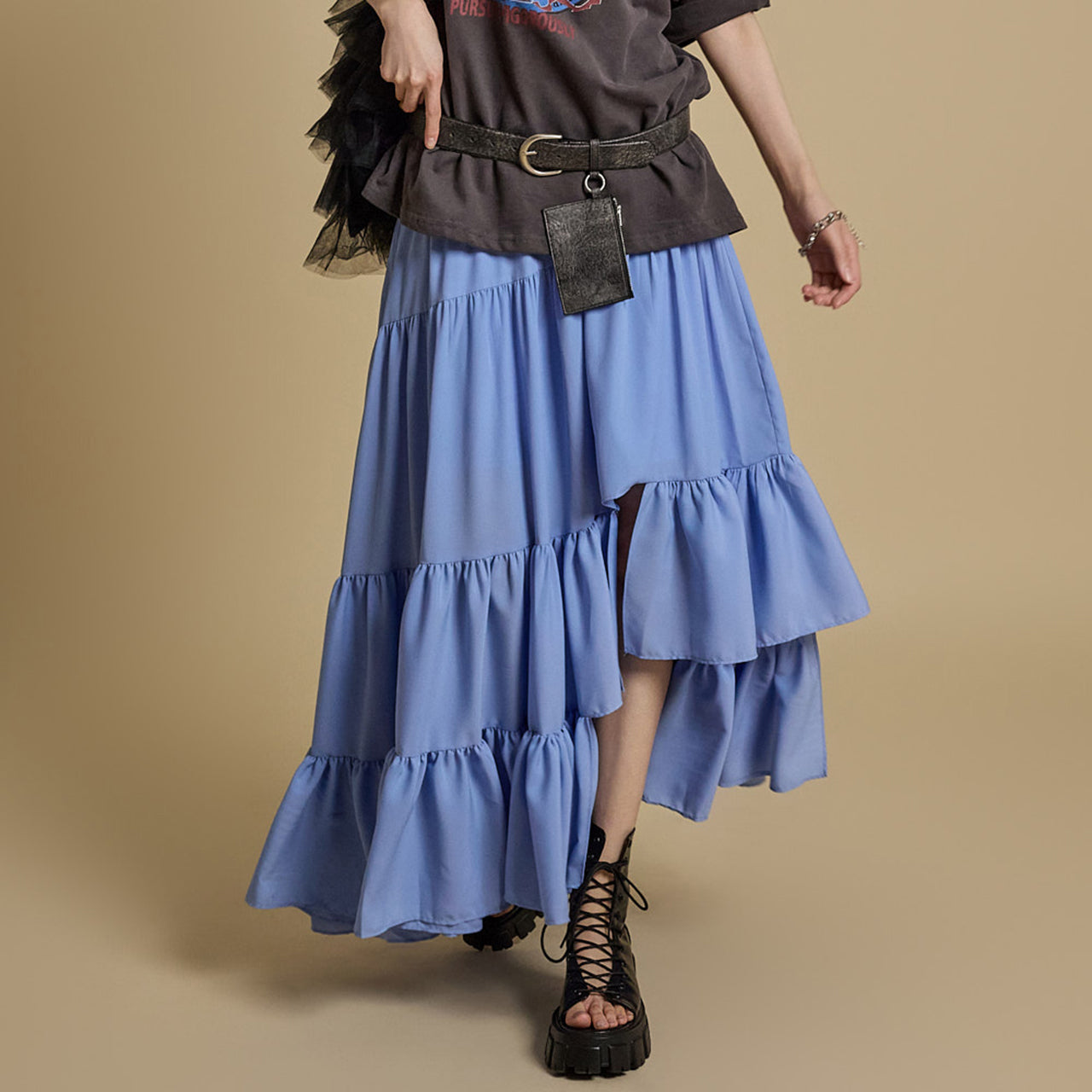 SK2977 ティアードアシンメトリースカート