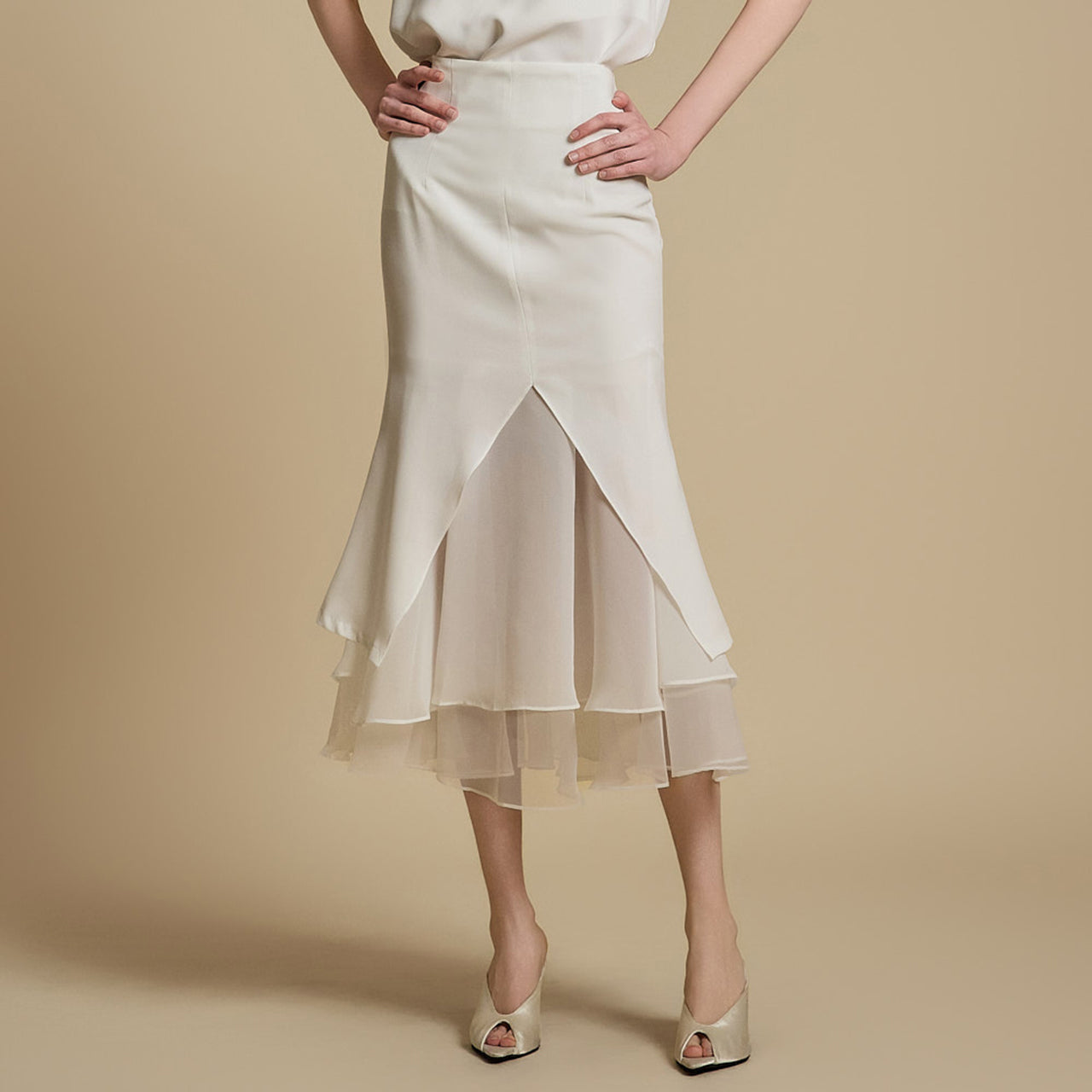 SK2982 チュールレイヤードスカート