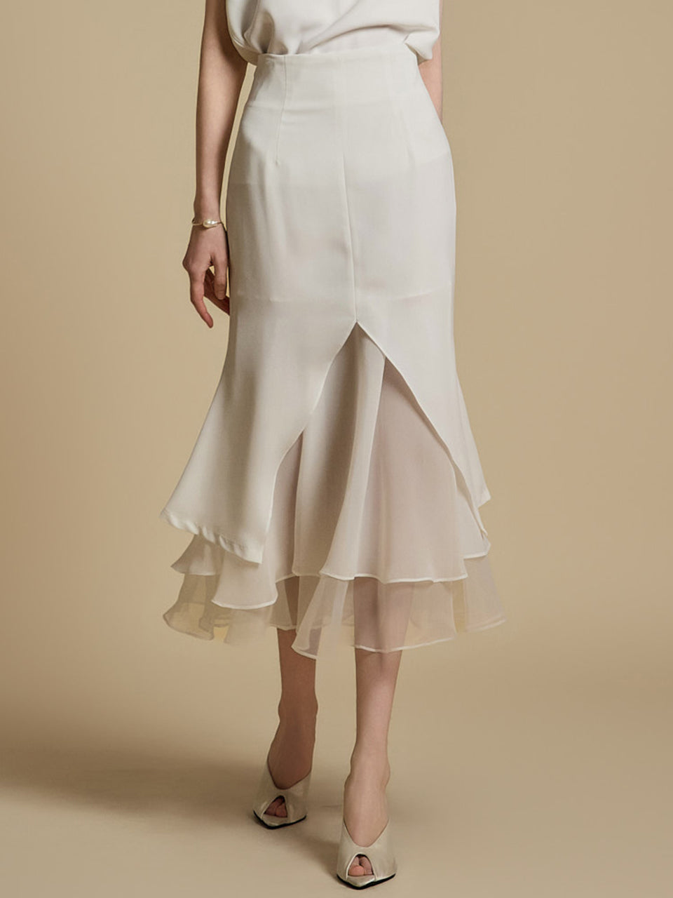 SK2982 チュールレイヤードスカート