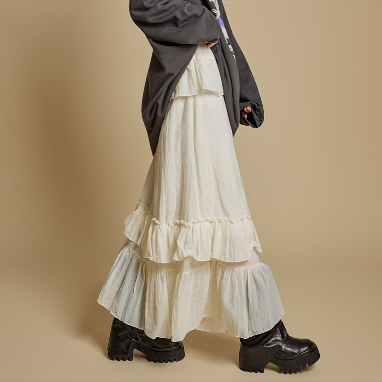 SK3019 Frill Tiered Skirt