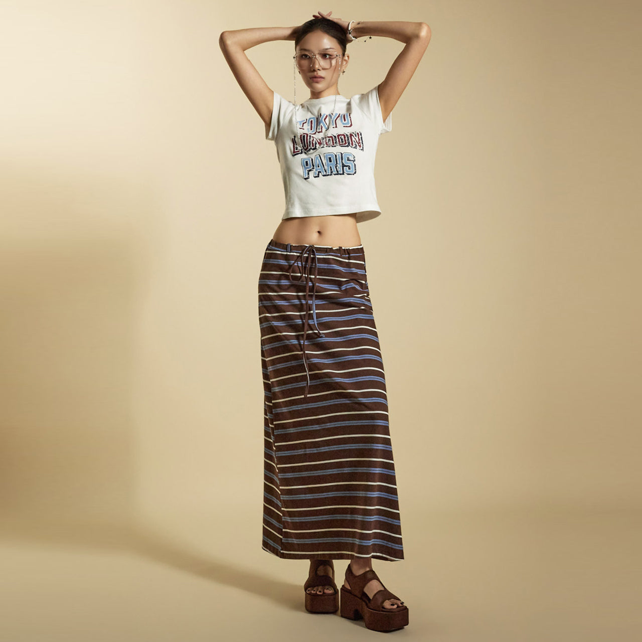 SK3027 Striped Skirt