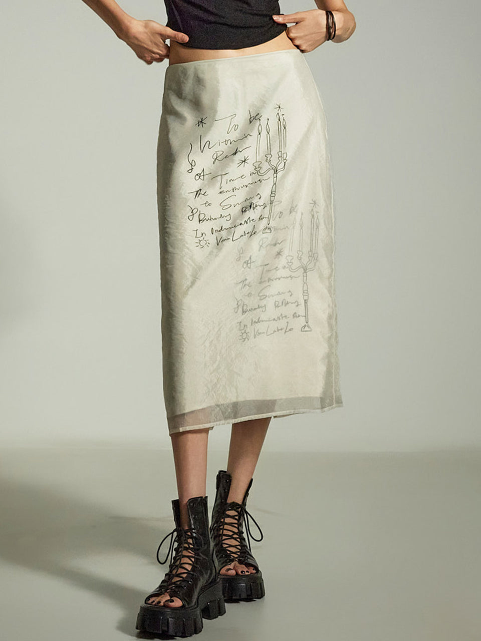 SK3028 Printed Skirt