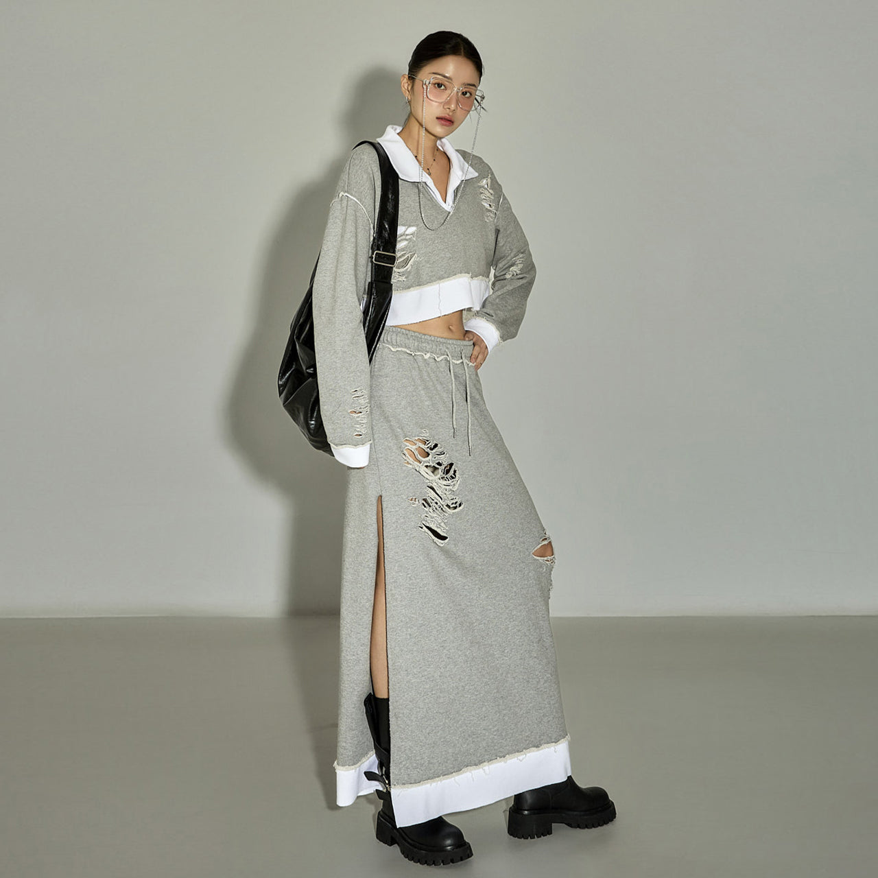 SK3055 Color Block Skirt