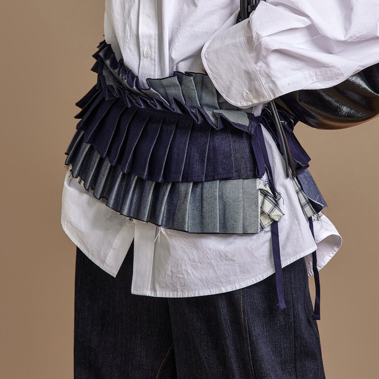 SK3079 Denim Layered Skirt