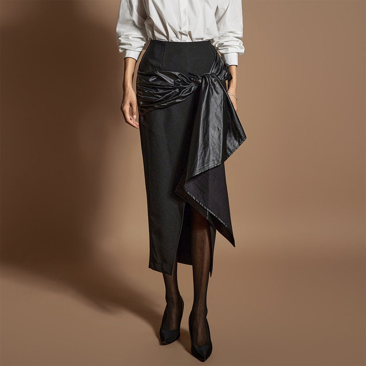 SK9278 Glossy Knot Skirt