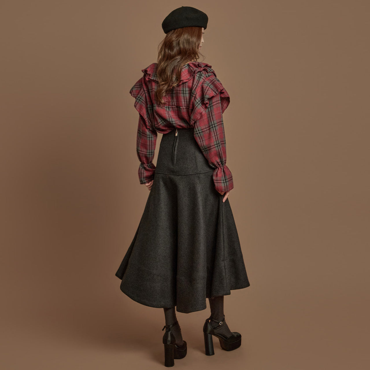 SK9299 Flared Wool Skirt