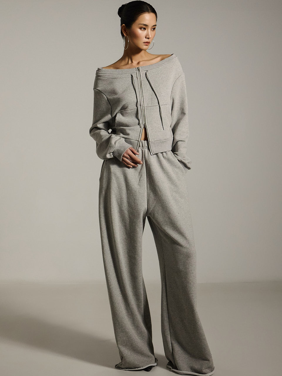 TP2043 拉链夹克和裤子套装