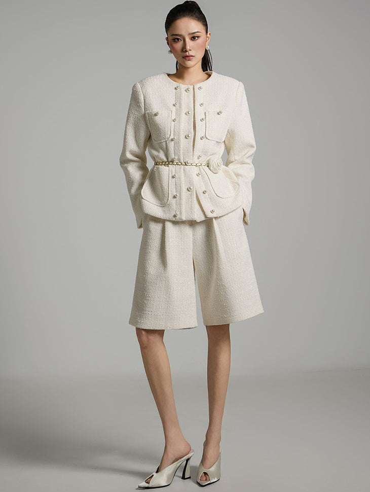 TP2071 ツイードジャケット&パンツセット