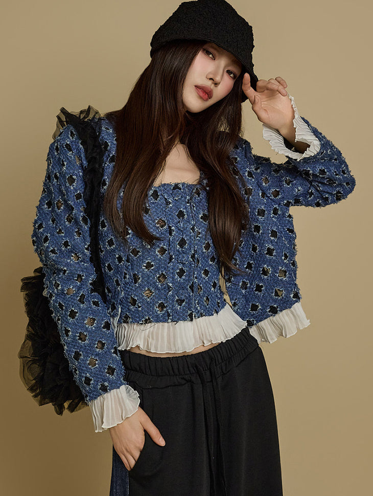 TP2093 デニムジャケット&ビスチェセット