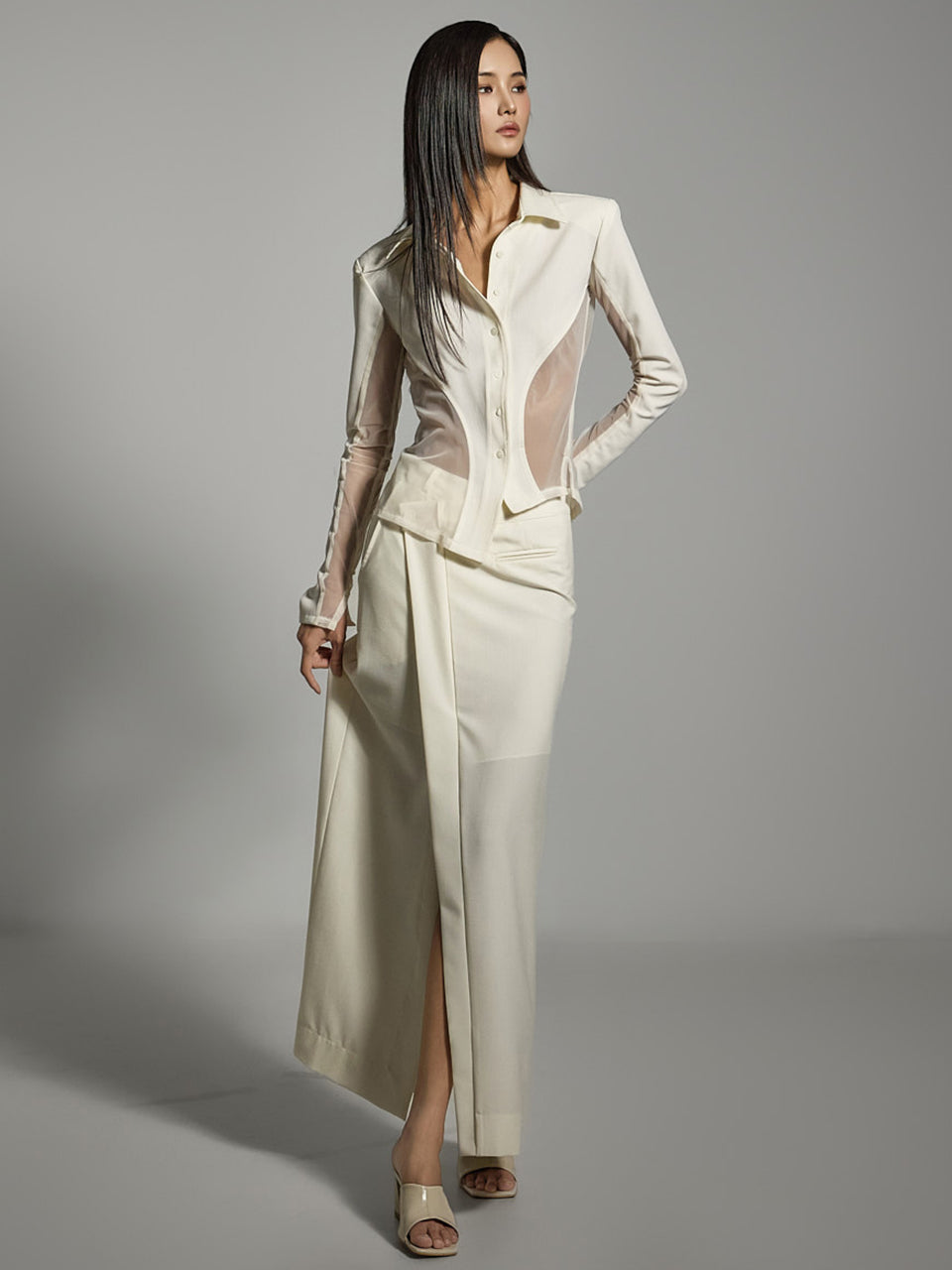 TP2111 衬衫和裙子套装