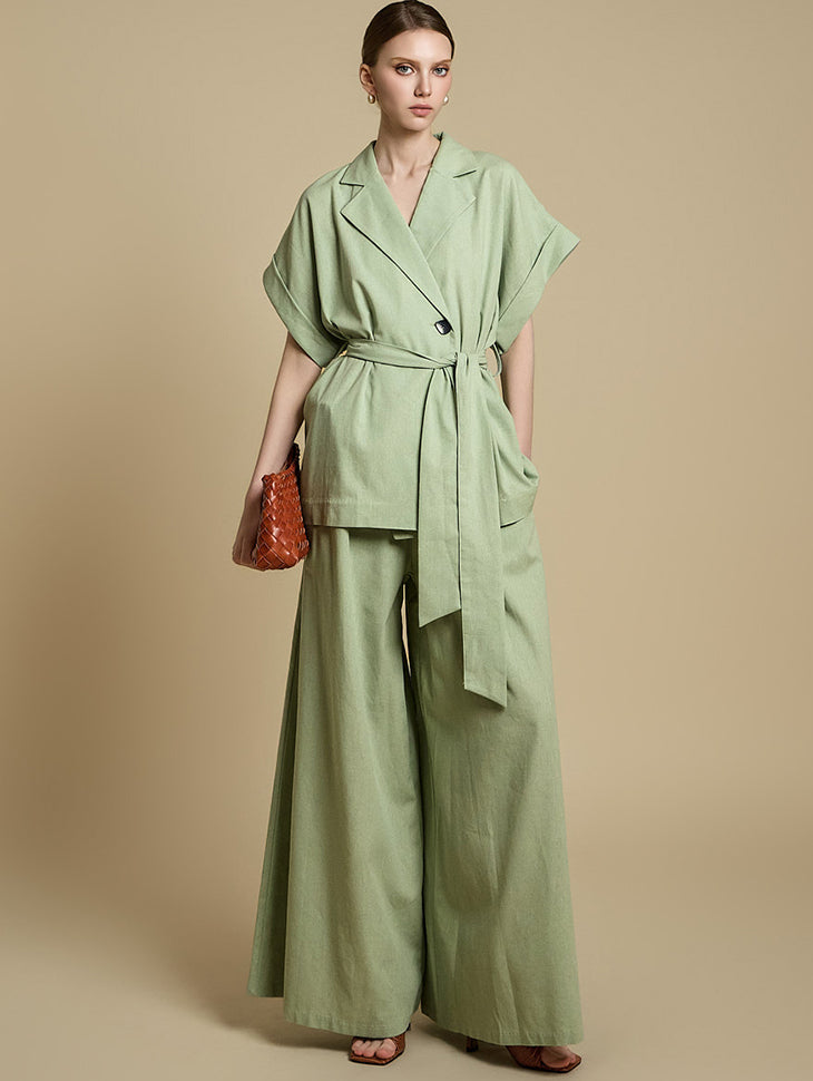 TP2162 Linen Jacket and Slacks Set