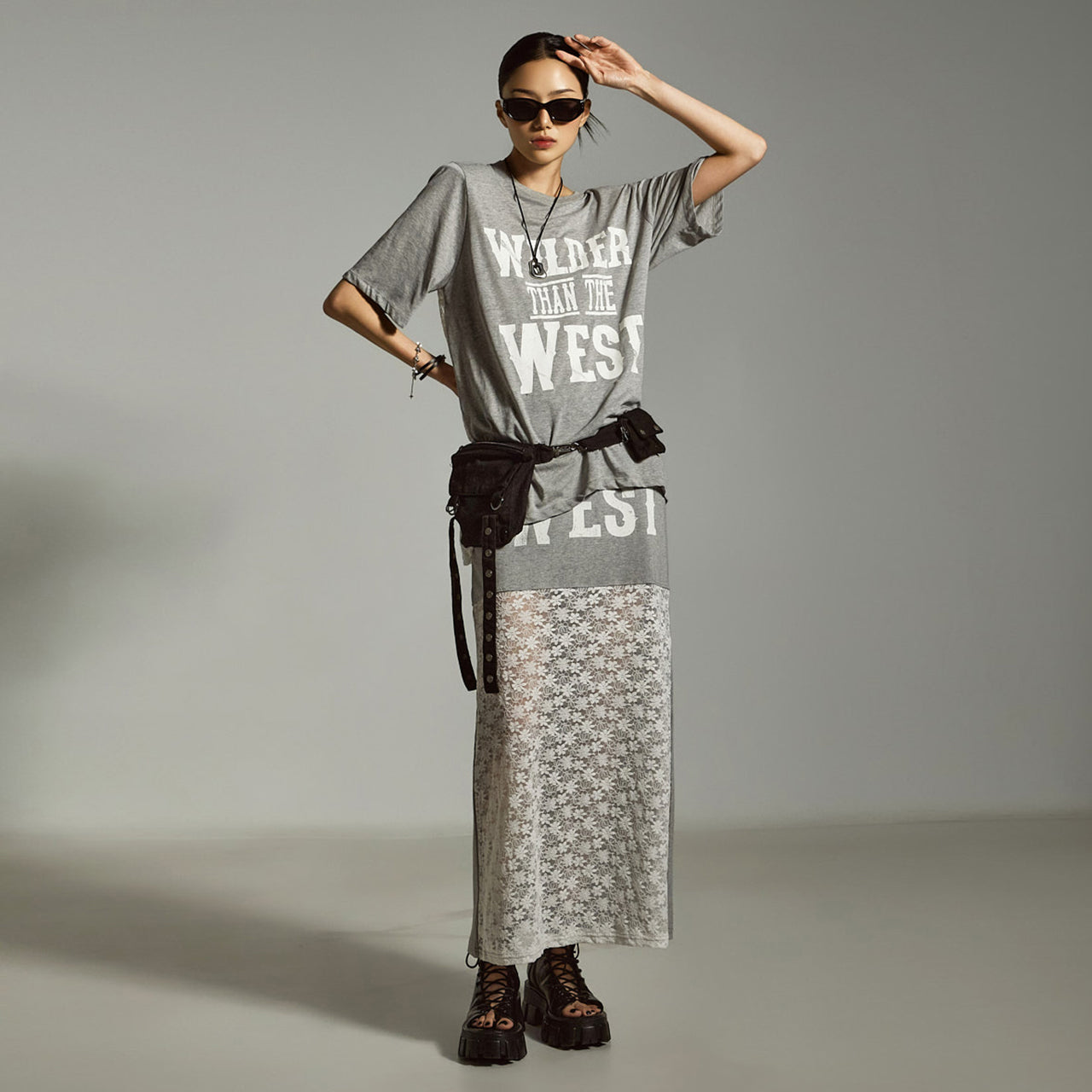 TP2186 Lace Top and Skirt Set