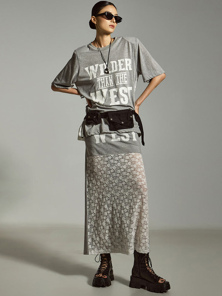 TP2186 蕾丝上衣和裙子套装