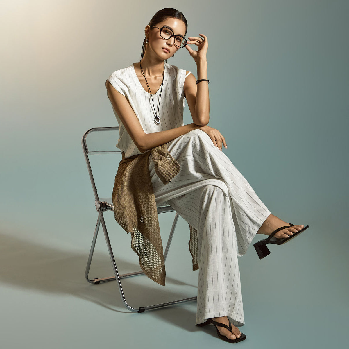 TP2196 リネントップス&パンツセット