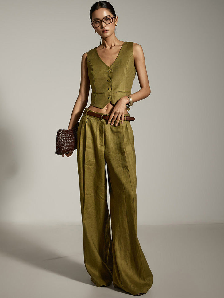 TP2198 リネンベスト&パンツセット