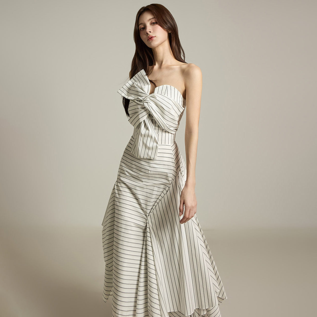 TP9150 ストライプビスチェ&スカートセット