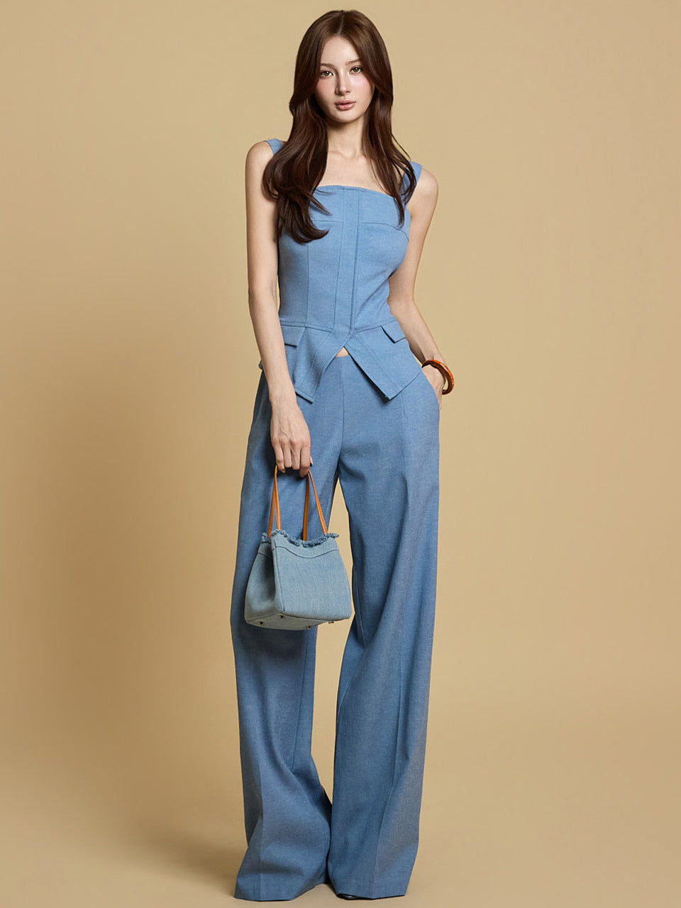 TP9172 ノースリーブトップスとパンツセット