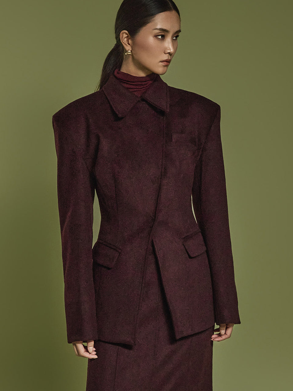 J2453 ダイアゴナルラインウールジャケット