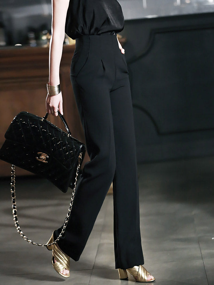 P1491 高腰直筒休闲裤