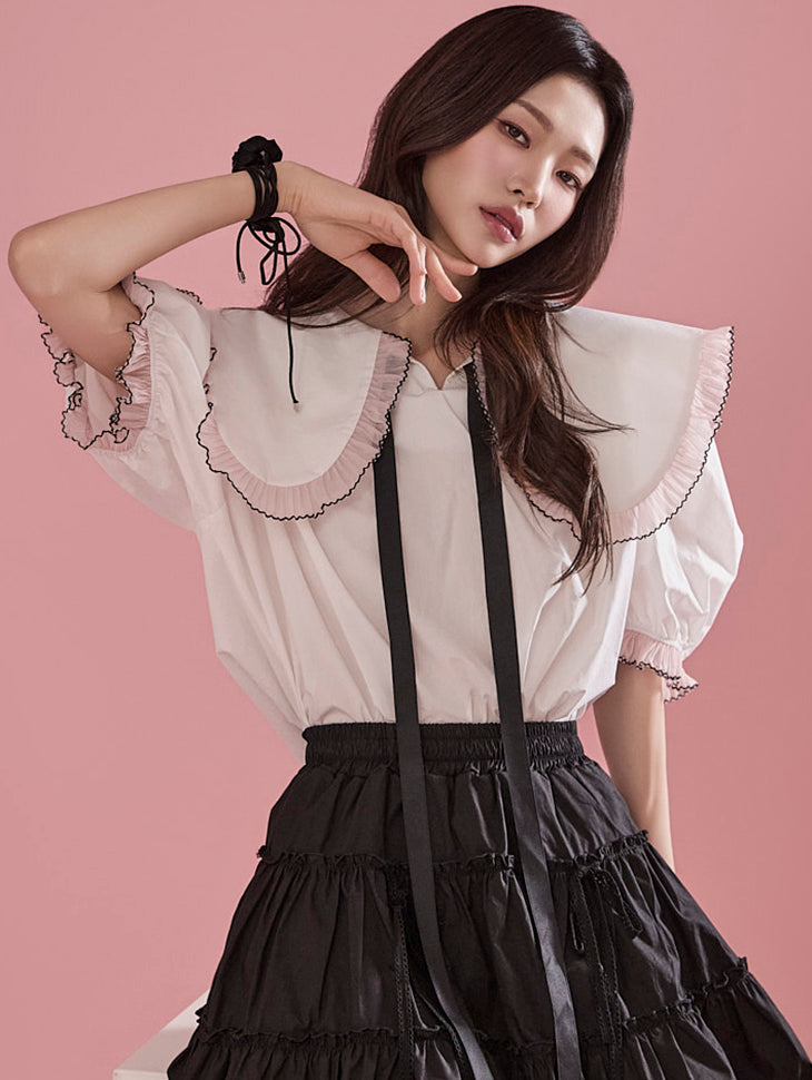 B2963 Frill Blouse