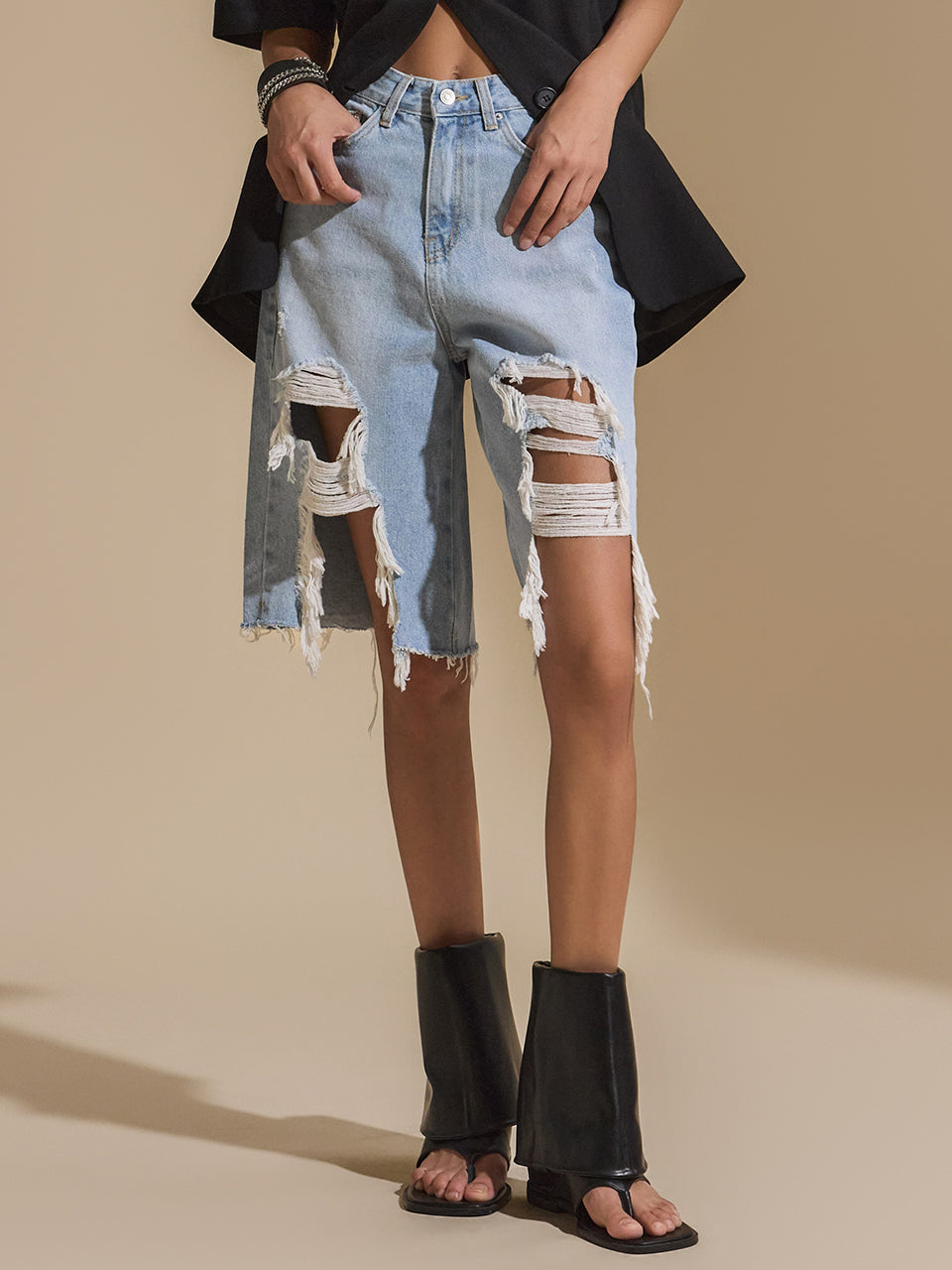 PJ522 バミューダジーンズ