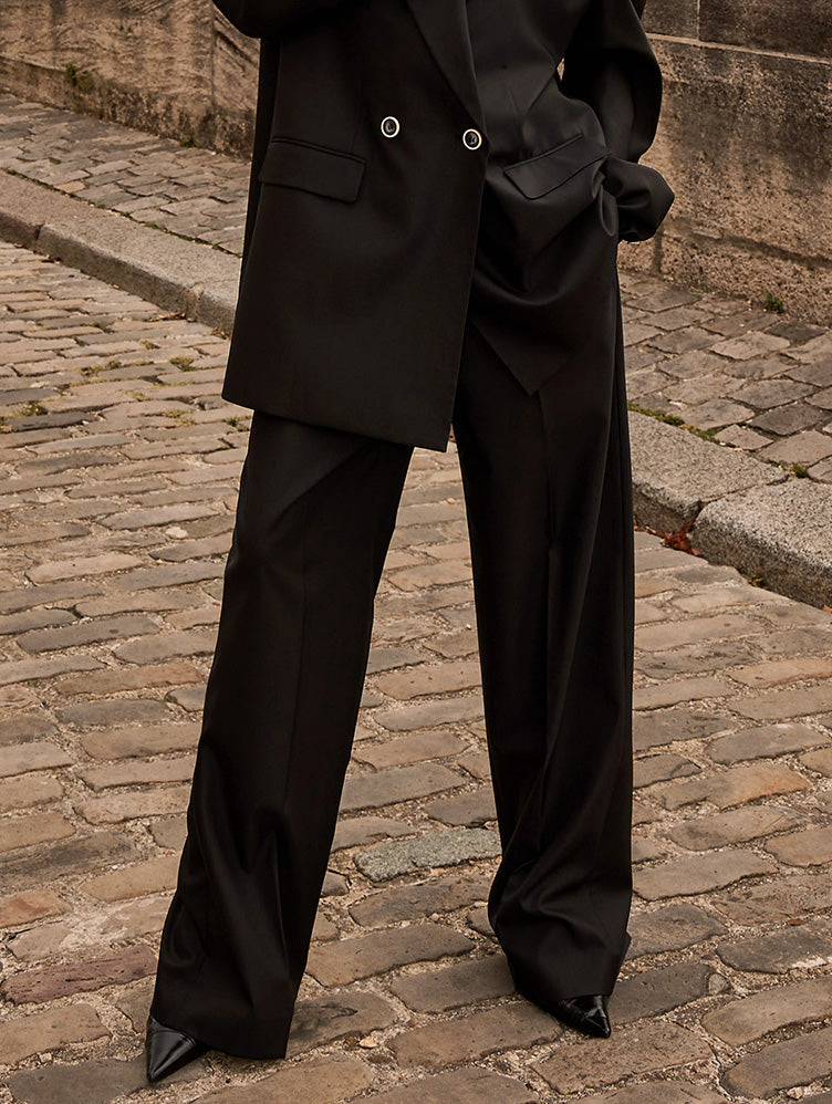 MBDP019 ピンタック折り曲げワイドマキシスラックス