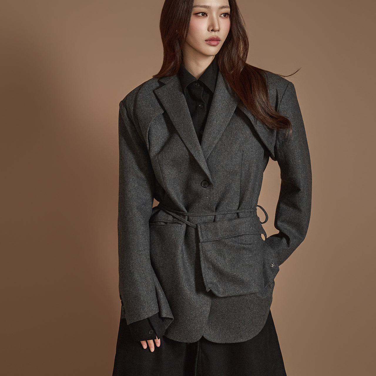 J2477 Wool Jacket With Pocket