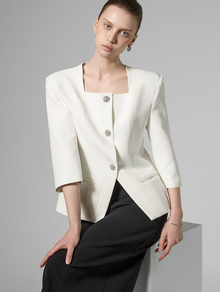 J3114 Cubic Button Jacket