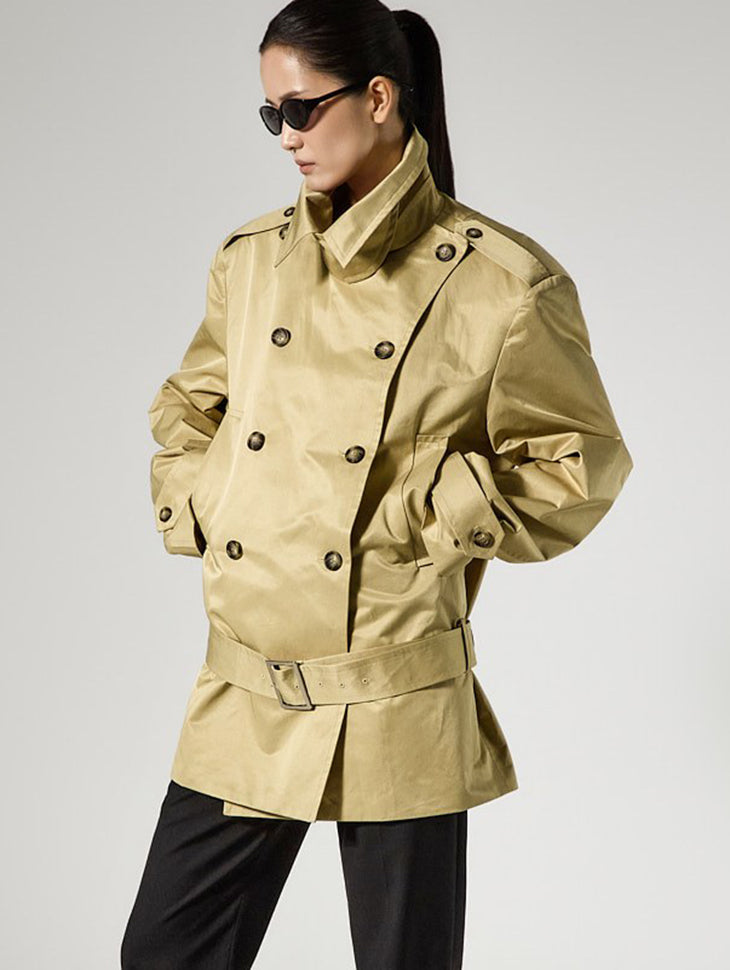 J3134 High Neck Trench Jacket