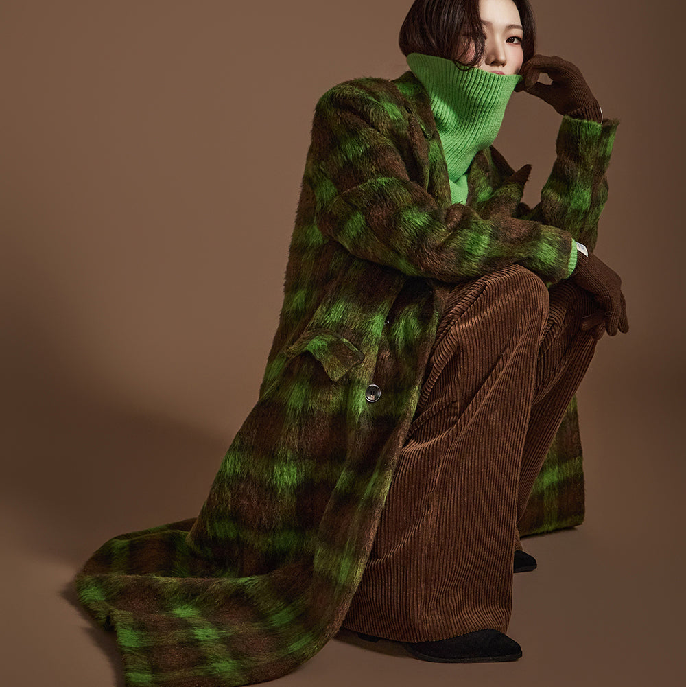 J2527 Plaid Double Coat