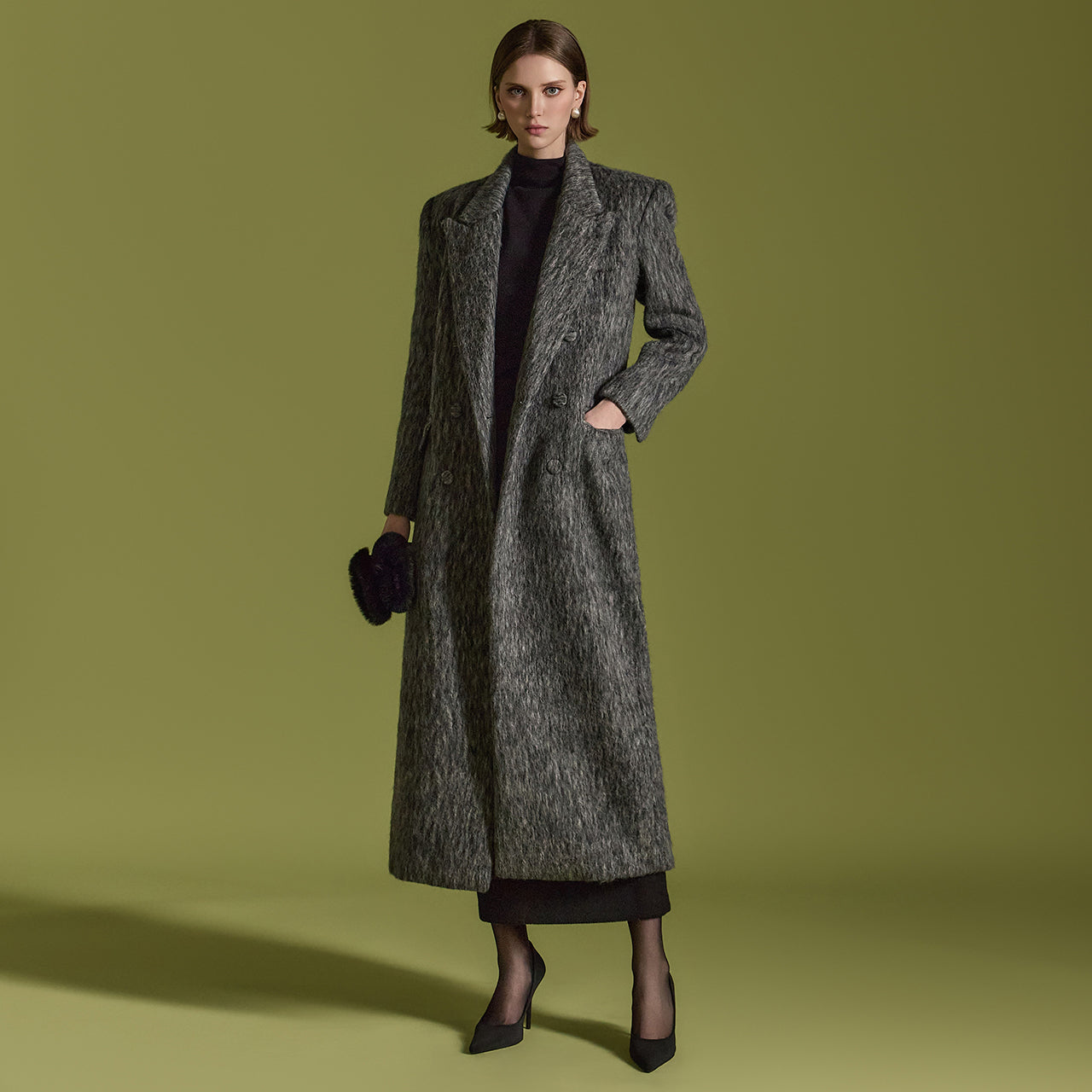 J2599 Wool Coat With Belt