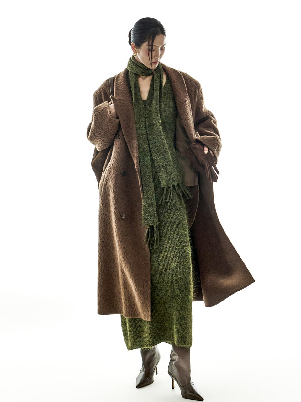 J2969 Wool Collar Coat