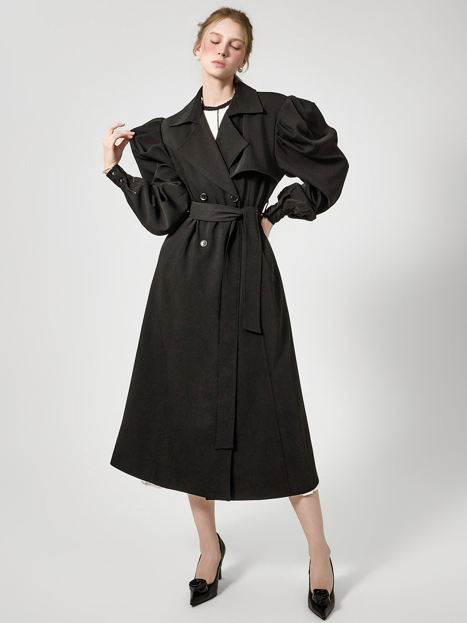 J3162 Puff Trench Coat