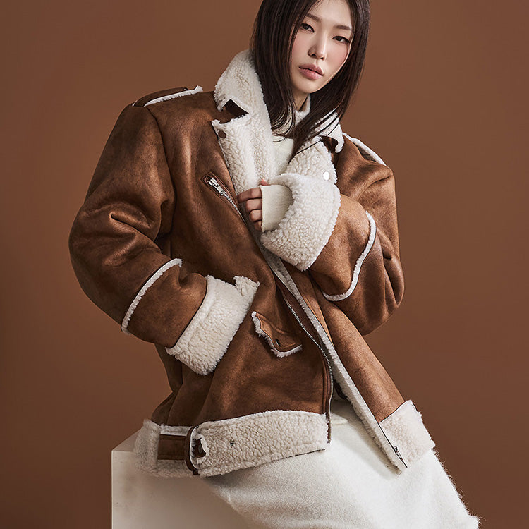 J2092 Suede Shearling Jacket