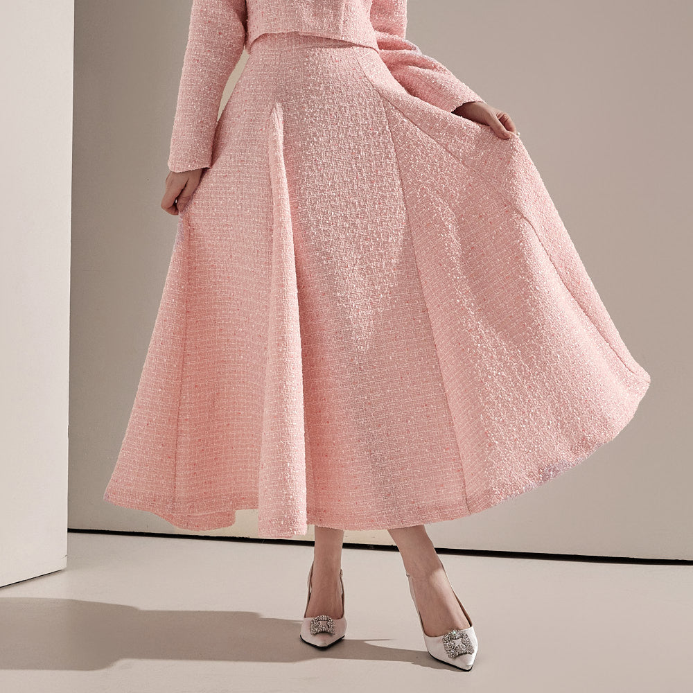 SK2671 ツイードフレアミディスカート