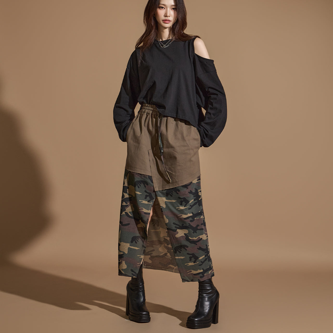 SK2800 Camouflage Long Skirt