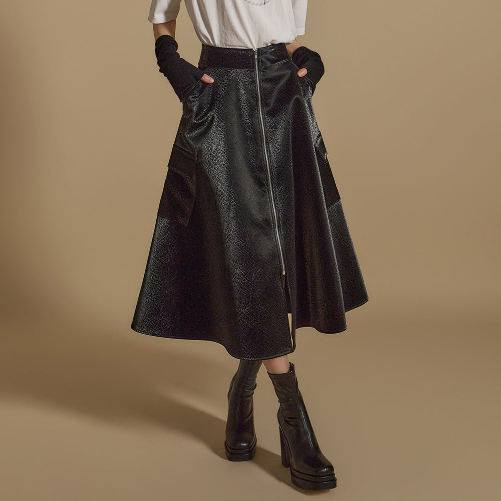 SK2894 Leather Skirt