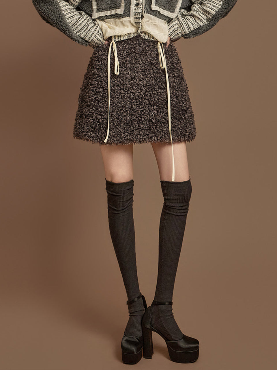SK3130 Boucle Mini Skirt