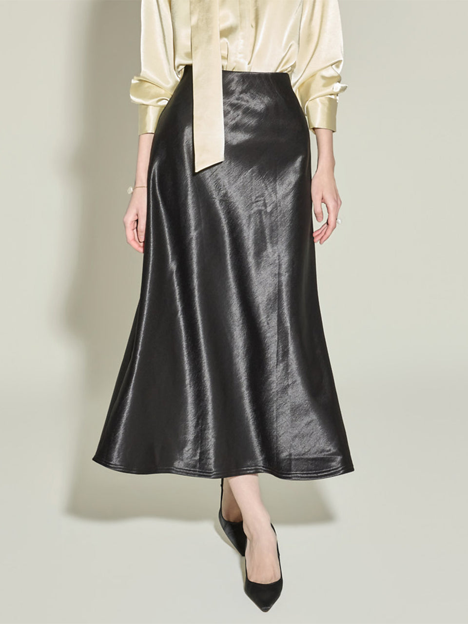 SK3148 Glossy Fleece Skirt