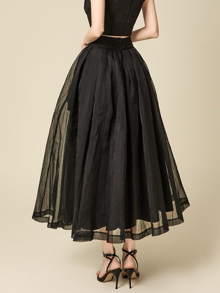 SK9313 シアーフレアスカート