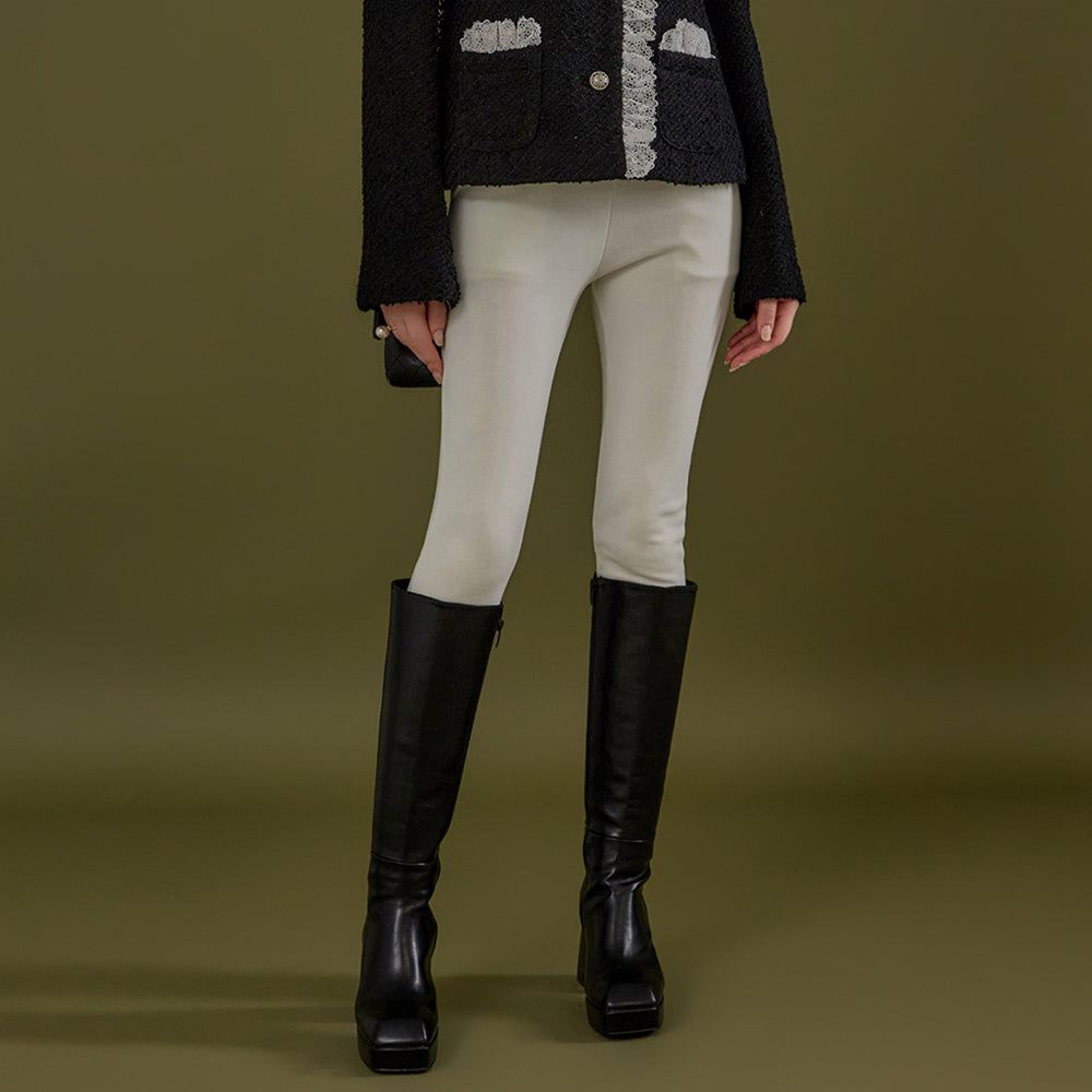 P2346 Basic Fleece-lined Skinny Pants