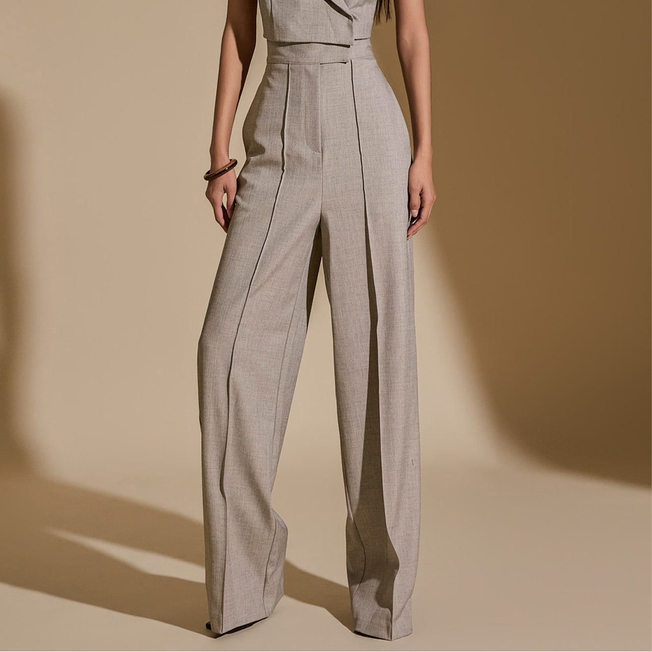 P9156 Pintuck Wide Pants