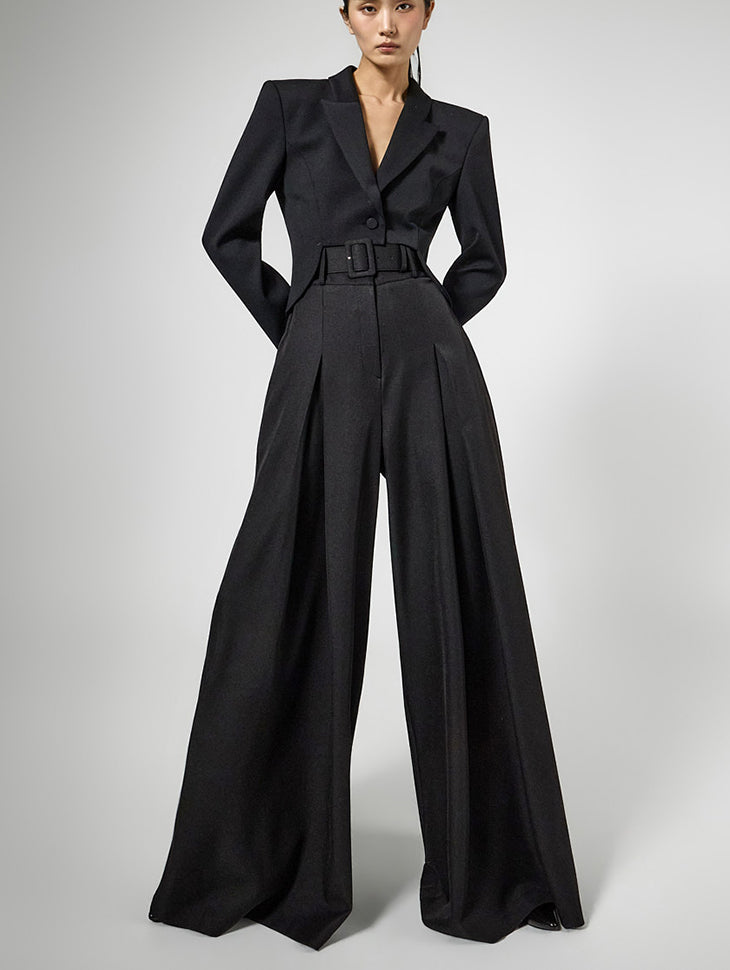 P9185 Wide Slacks with Belt