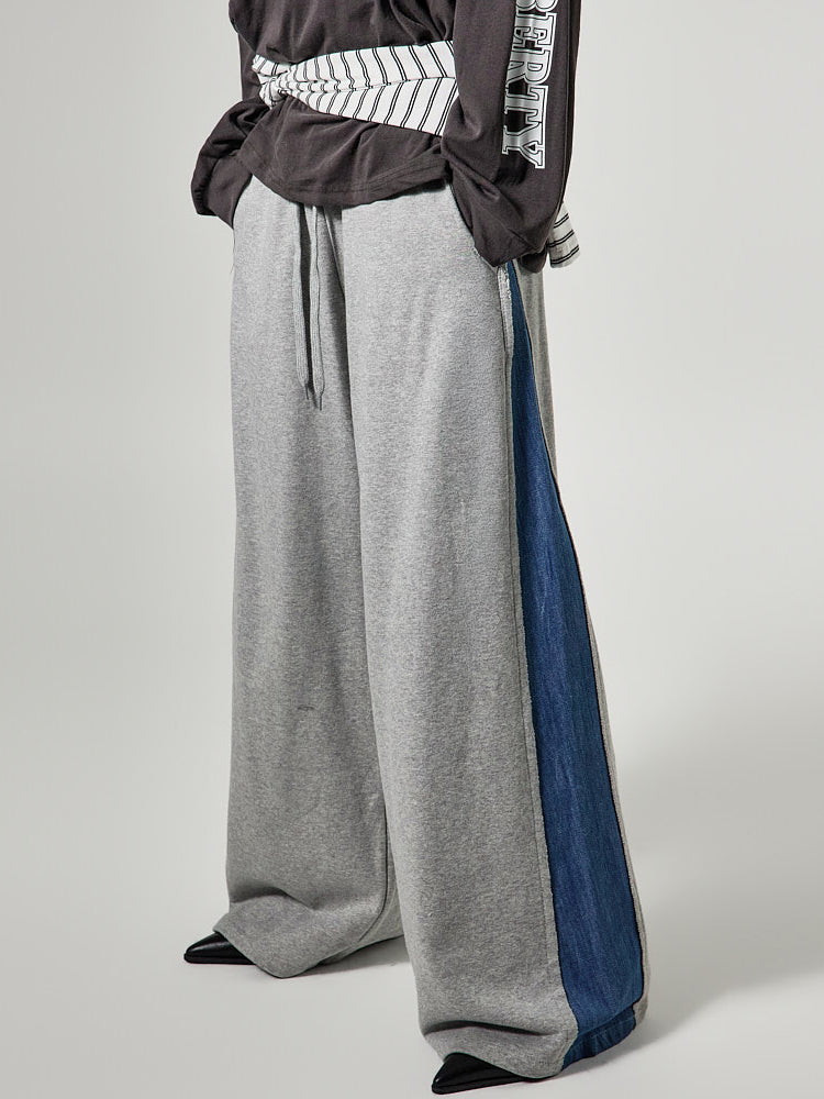 P3747 Denim Color Sweat Pants